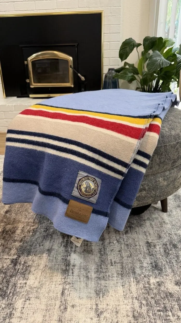 Pendleton Yosemite National Park Blanket 85x90 100% Virgin Wool Made USA NWOT